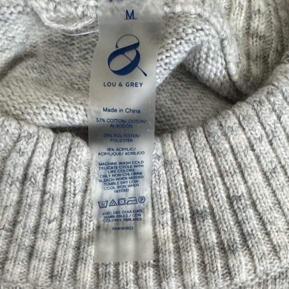 Lou & Grey Gray, Black, and Cream Star Sweater - Picture 2 of 7